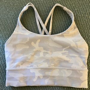 Lululemon long line camo grey bra